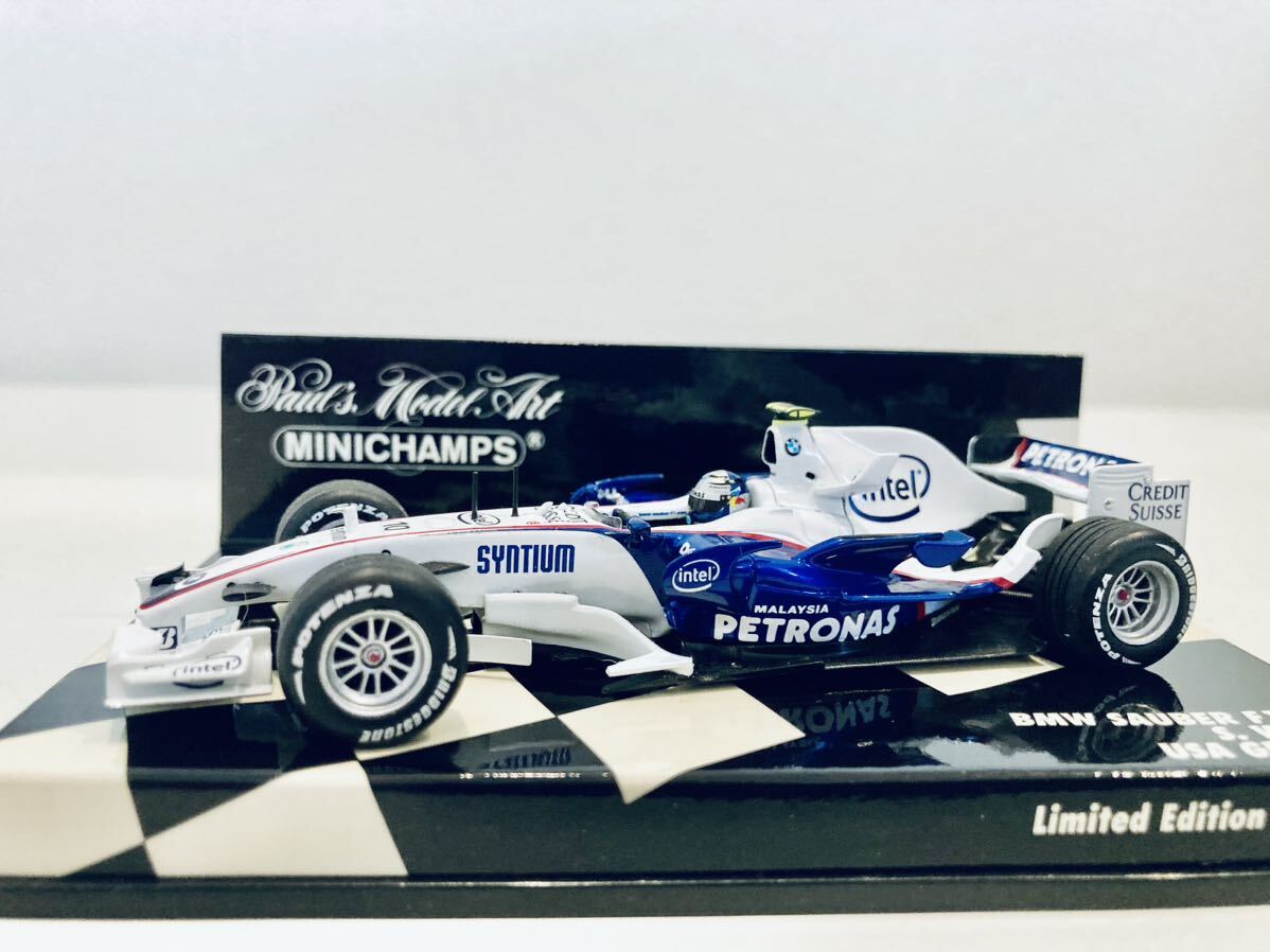 【送料無料】1/43 Minichamps BMW Sauber ザウバー F1.07 S.Vettel ベッテル F1 Debuet 8th USA GP 2007_画像4