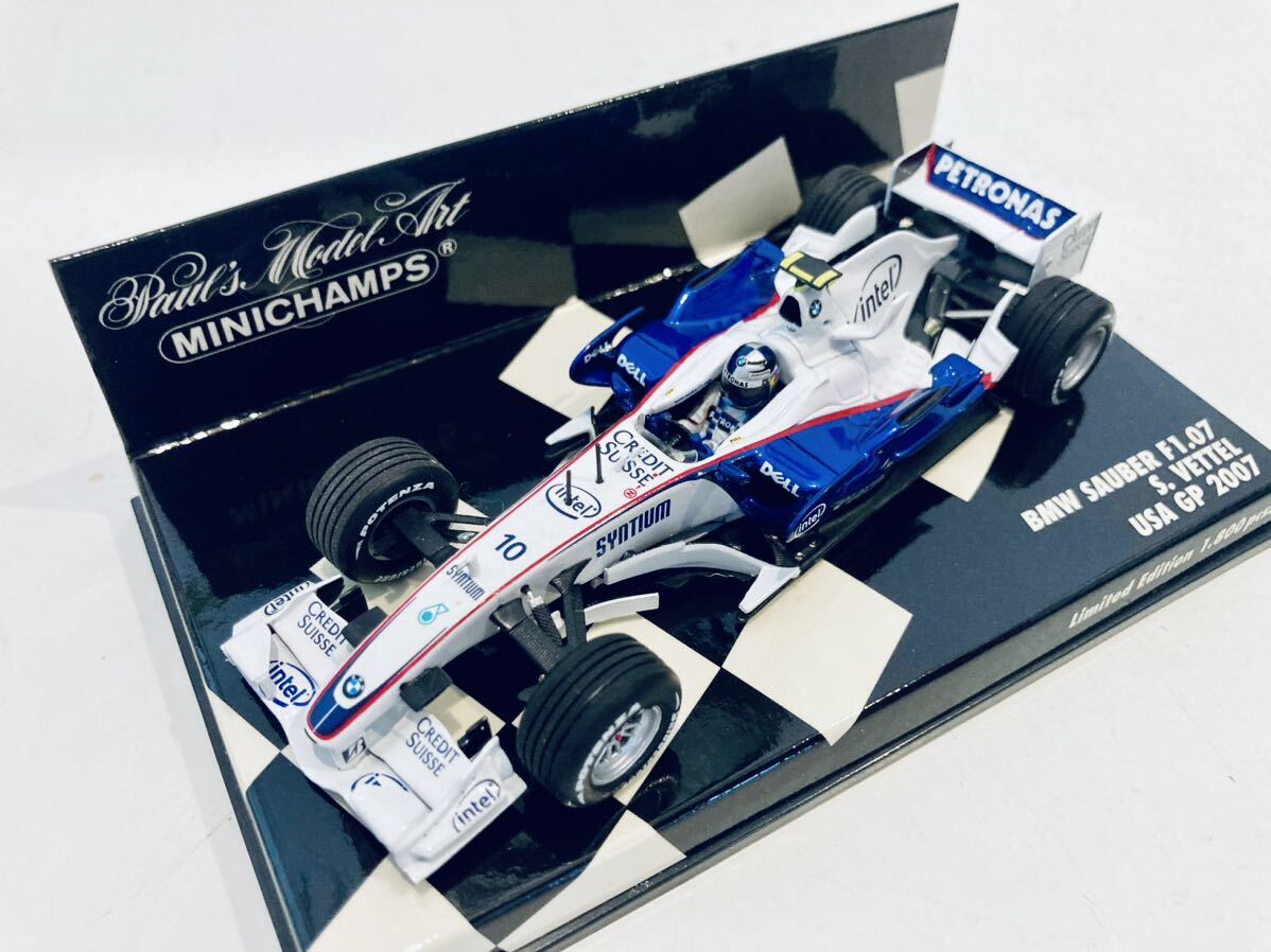 【送料無料】1/43 Minichamps BMW Sauber ザウバー F1.07 S.Vettel ベッテル F1 Debuet 8th USA GP 2007_画像5