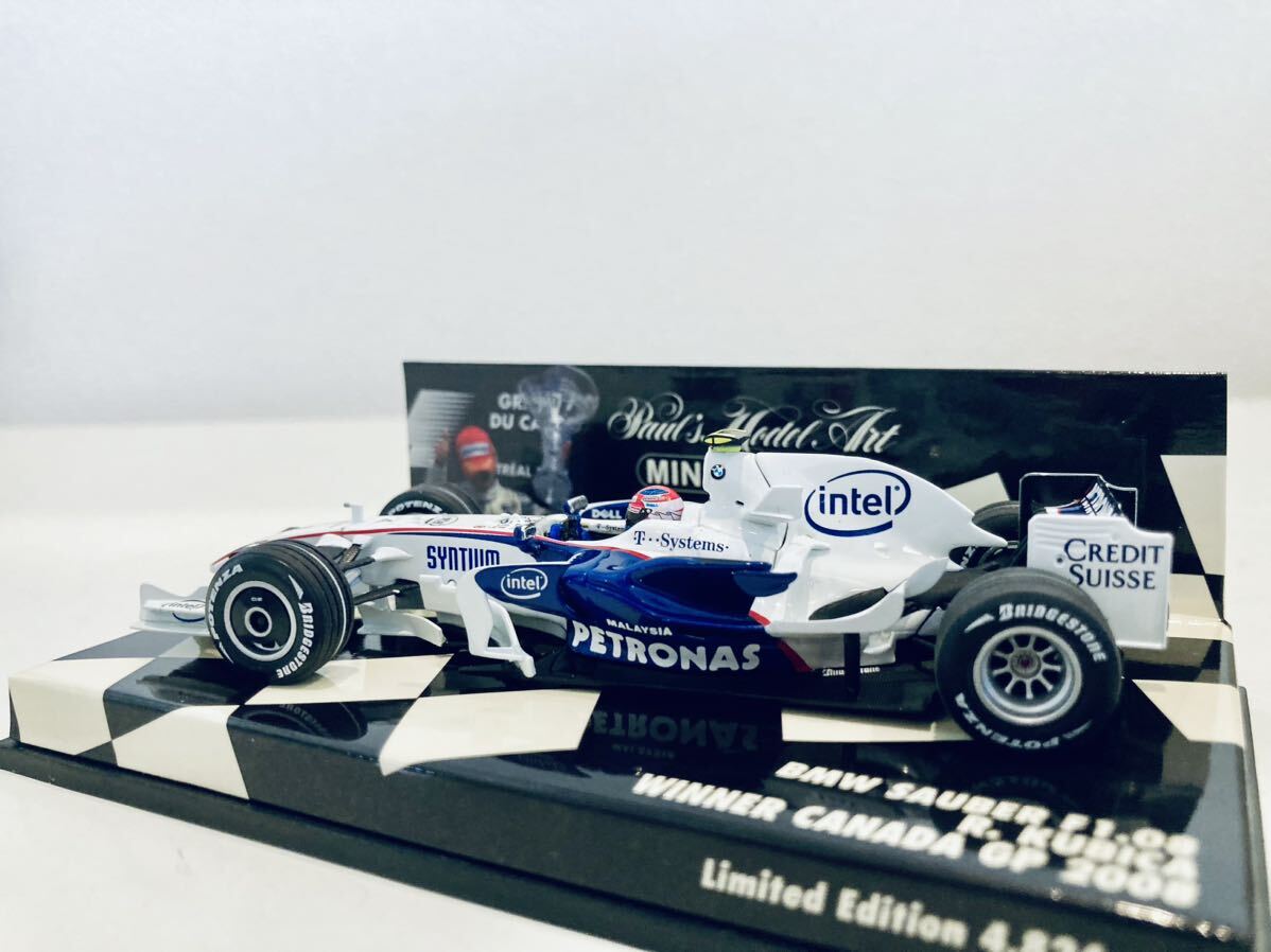 【送料無料】1/43 Minichamps BMW Sauber ザウバー F1.08 R.Kubica クビサ Winner Canadian GP 2008_画像2