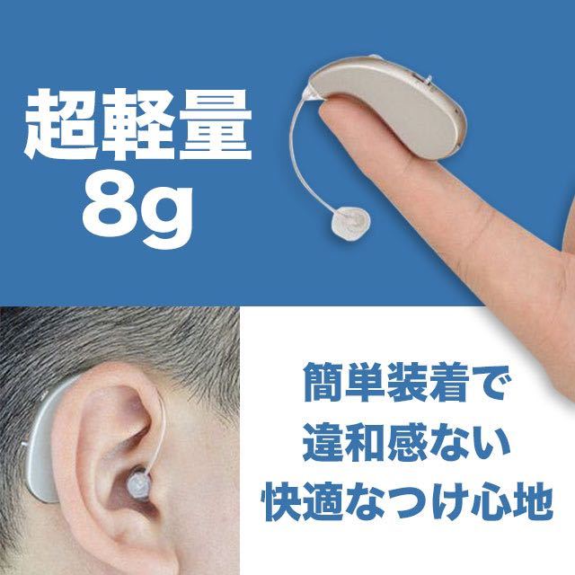 集音器 高齢者 補聴器 USB充電式 両耳兼用 軽量モデル シルバー SALE