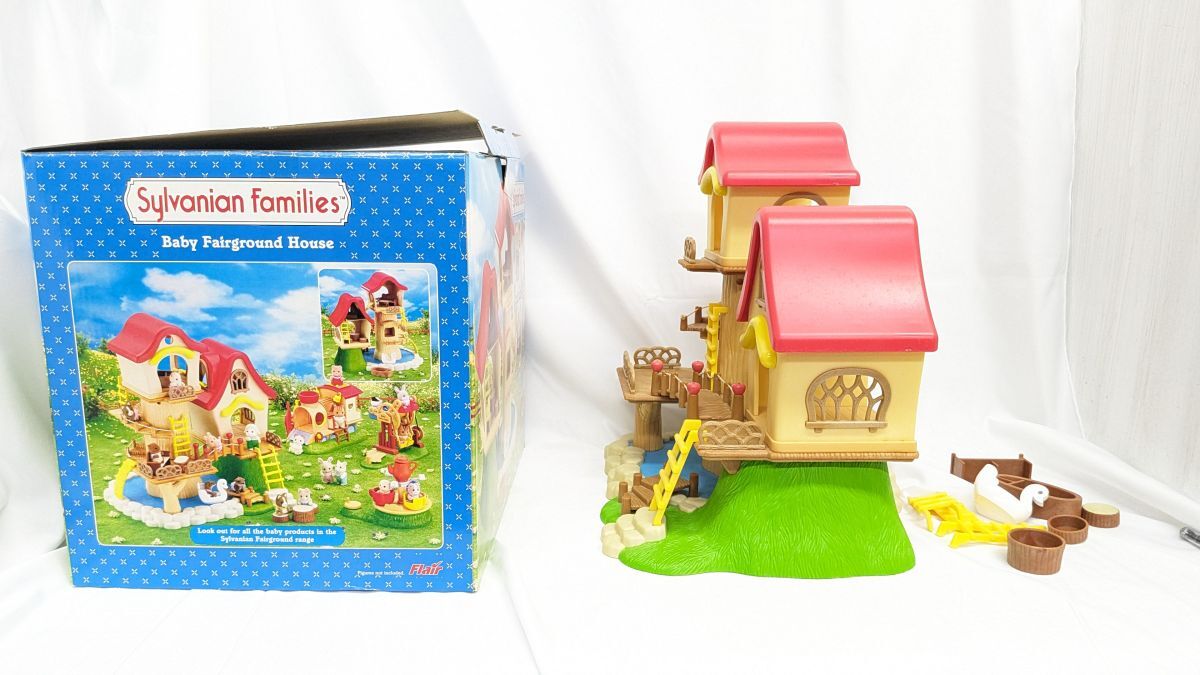 32 送100サ 0507$F01 シルバニアファミリー Baby Fairground House 子供の遊び場 家 中古品_画像3