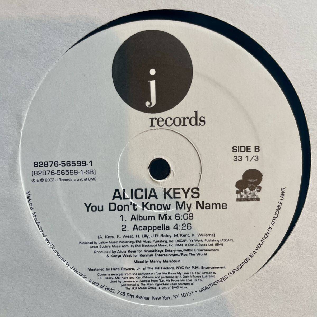 Alicia Keys You Don't Know My Name KANYE WEST MAIN INGREDIENT Let Me Prove My Love to You ネタ THE DIARY OF ALICIA KEYS 送料無料_画像3