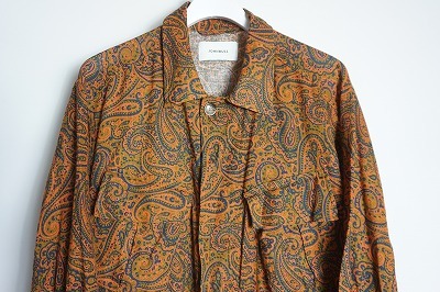 美品 JOHN BULL ジョンブル Pattern Fatigue Shirt パターン ファティーグ 長袖 シャツ リネン スプリング 204-0182-00 茶オレンジ 515O_画像3