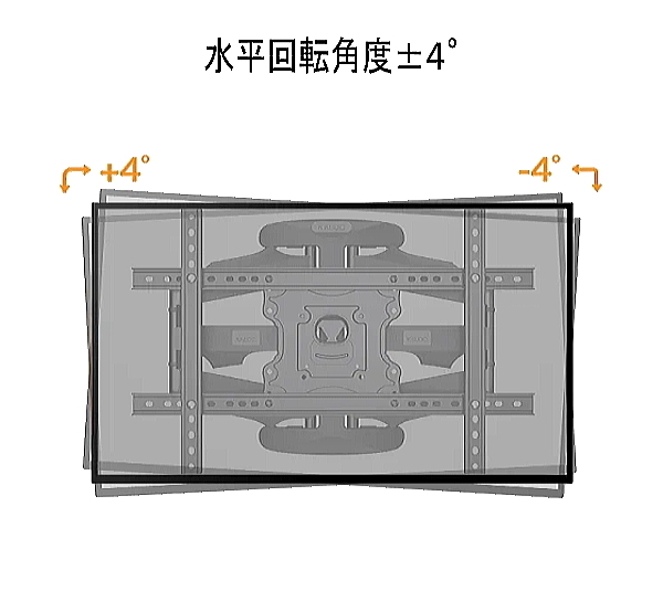 ORION オリオン対応 壁掛け金具 32型40型43型50型55型65型75型 インチ 対応 壁掛金具 上下左右角度調節 液晶 TV テレビ○3190_画像7