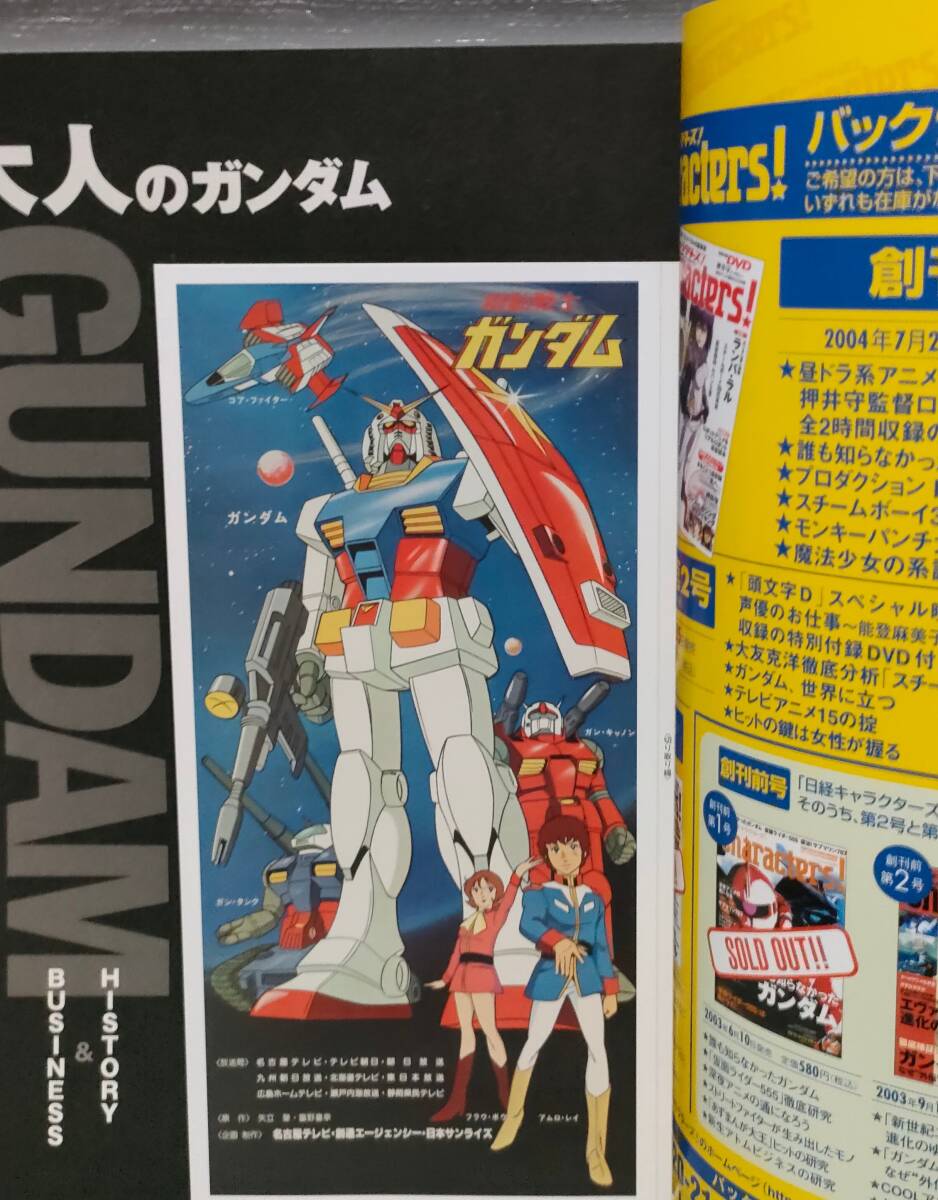 ○【１円スタート】　大人のガンダム　ポストカード付き　ガンダム全作品徹底解説　作品ガイド　インタビュー　日経　機動戦士ガンダム_画像2