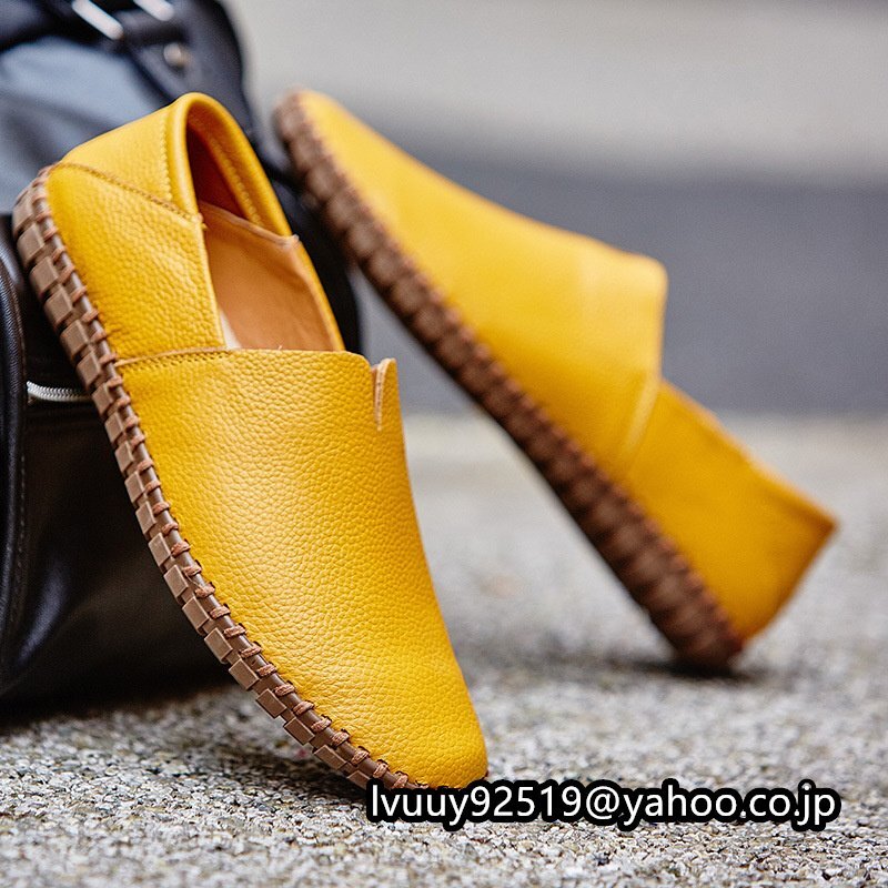 メンズ カジュアルシューズ スリッポン ローファー ドライビングシューズ 革靴 紳士靴 柔らかい スリッパ 大きいサイズ 24~28.5cm_画像5