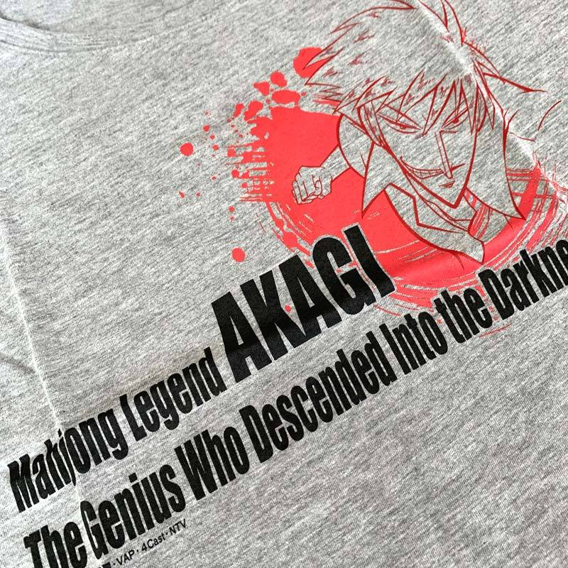 アカギ　Tシャツ レディース　Mサイズ　マンガ 漫画 麻雀　赤木しげる アニメ 福本伸行 インバウンド 景品　闇に降り立った天才_画像2