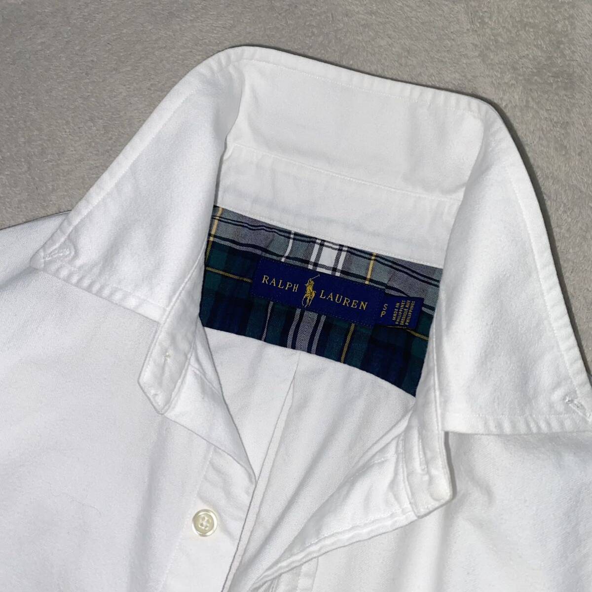 Ralph Lauren XL rank car moa cloth regular goods house wash possible sleeve reverse side check long sleeve shirt 