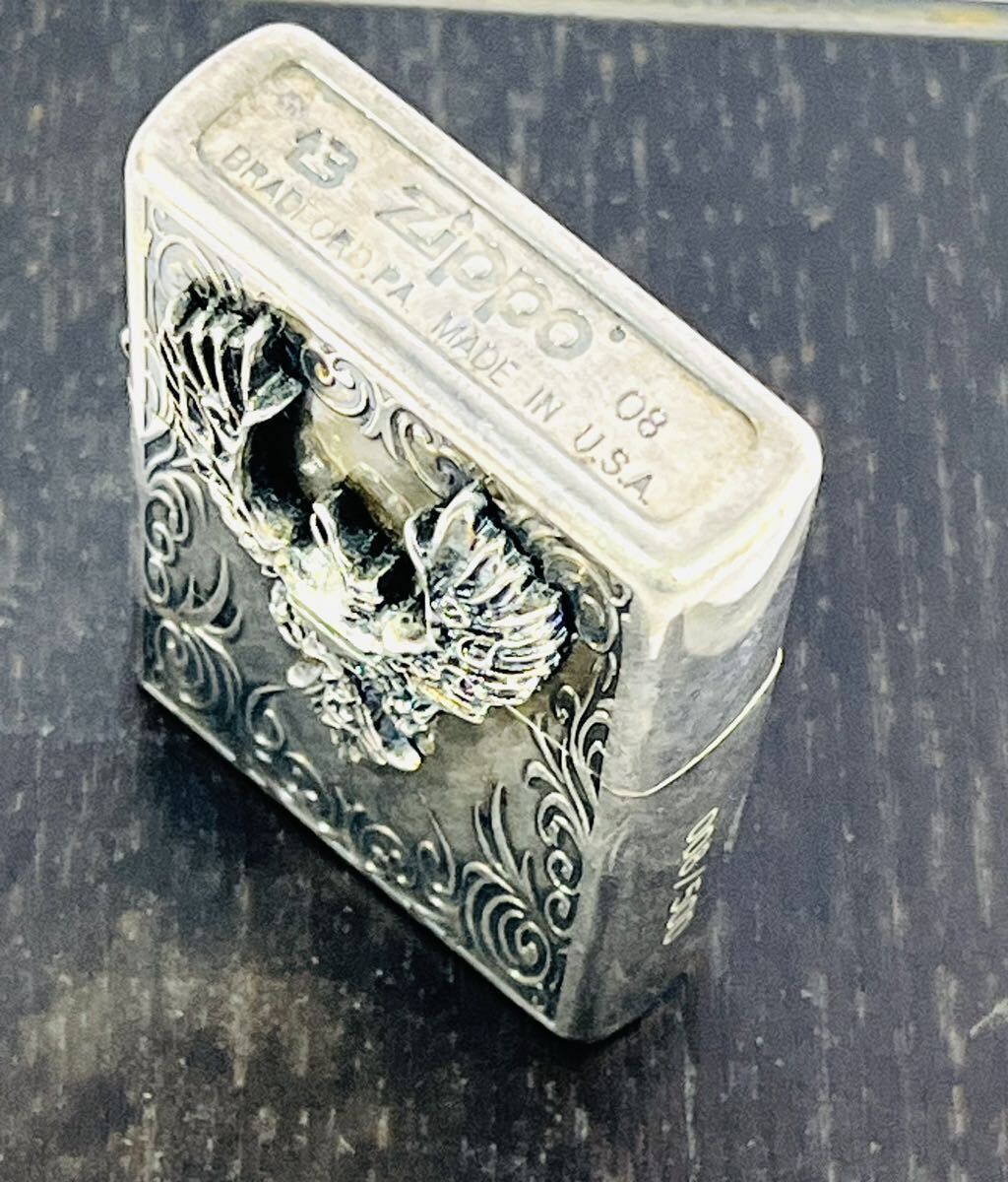 ◇1円 ★ 500個限定 ZIPPO ボトムズアップ ファイアーバード 不死鳥 立体加工 メンズ喫煙具 シリアルNo.入り _画像5