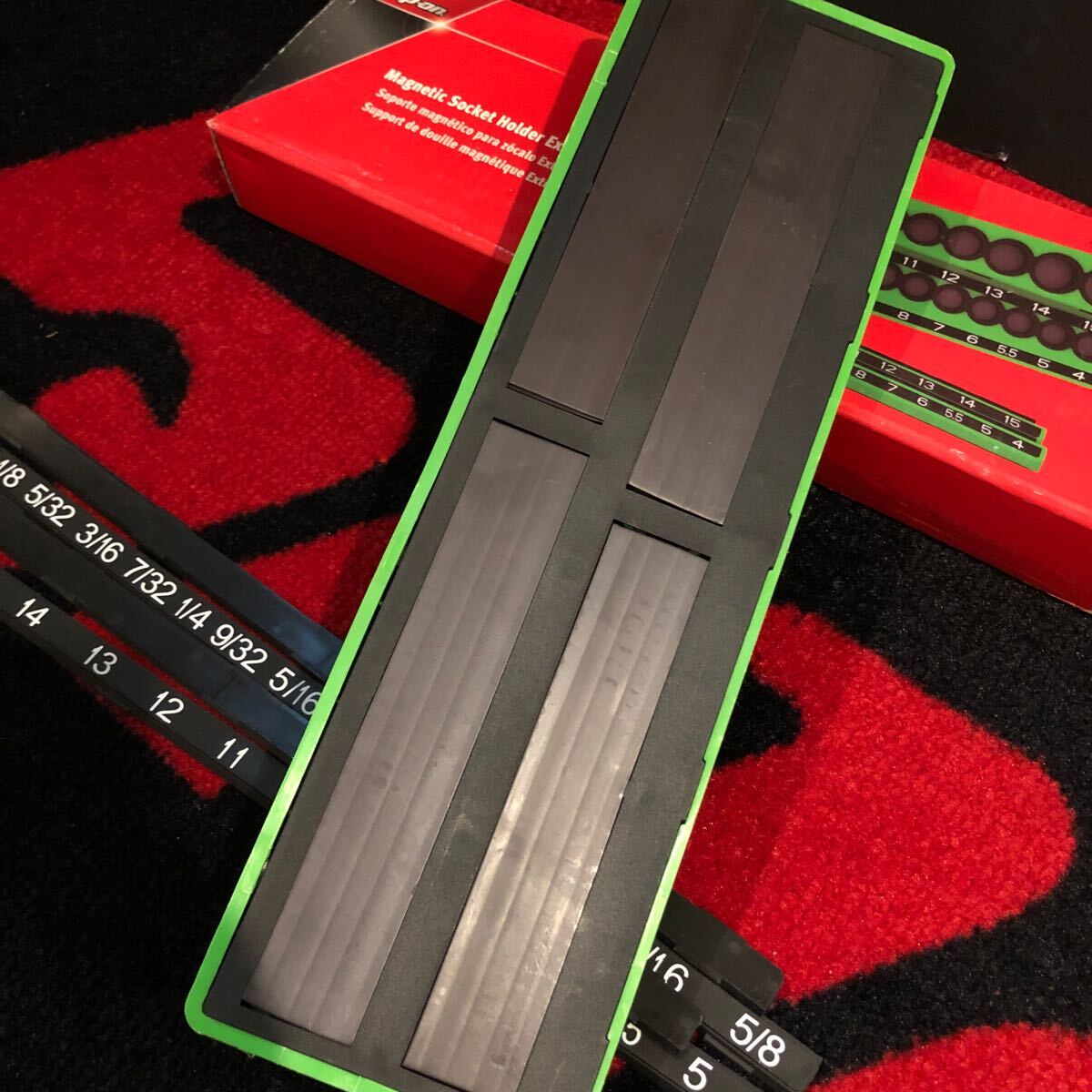 スナップオン 廃盤品　マグネット　ソケットホルダー　1/4 インチミリ　ショート　ディープ　Snap-on 高級 グリーン_画像4