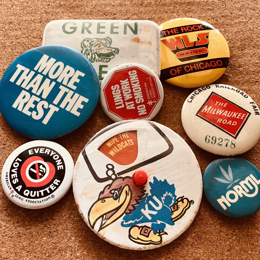 USA can badge 8 piece |③yare feeling | America | Vintage | Novelty | can bachi|USED| pin badge 