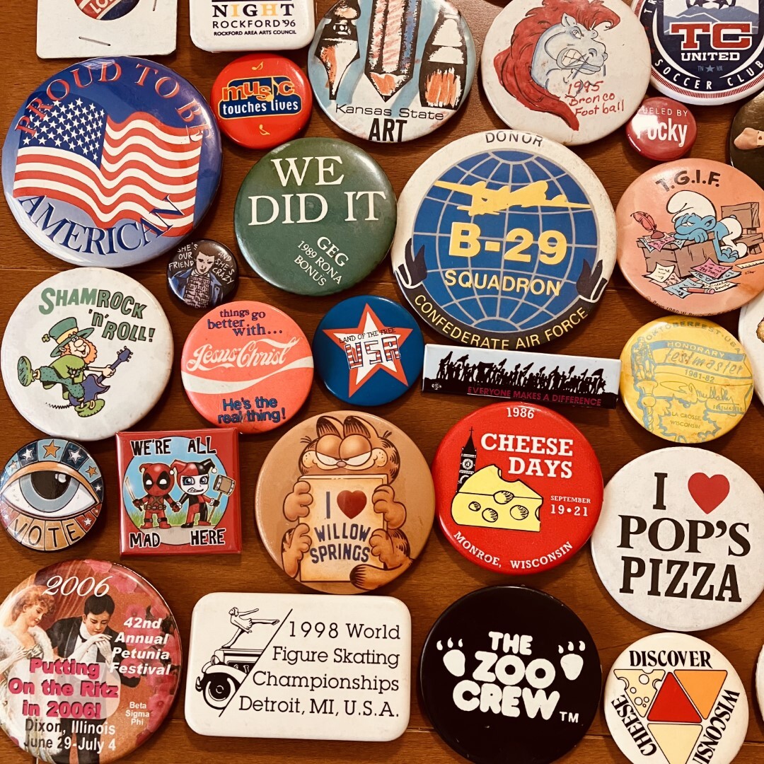  America. can badge 100 piece | set sale |vintage| Novelty | character | American Casual | Vintage |USED|USA