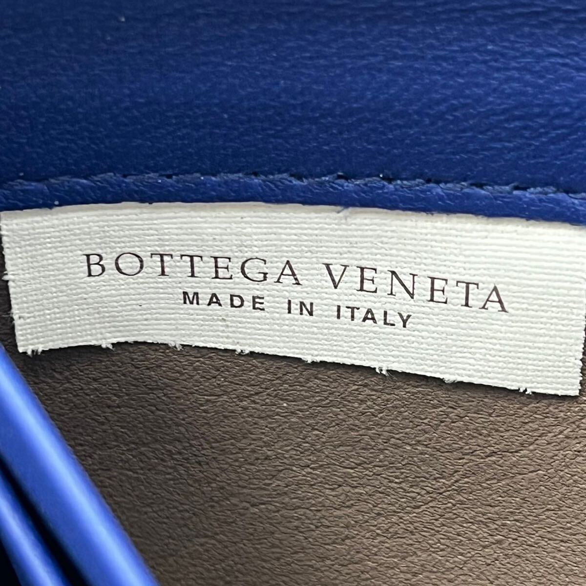 1円《稀少カラー》BOTTEGA VENETA ボッテガヴェネタ イントレチャート 長財布 ラウンドウォレット レザー 本革 ネイビー 紺 メンズ_画像10