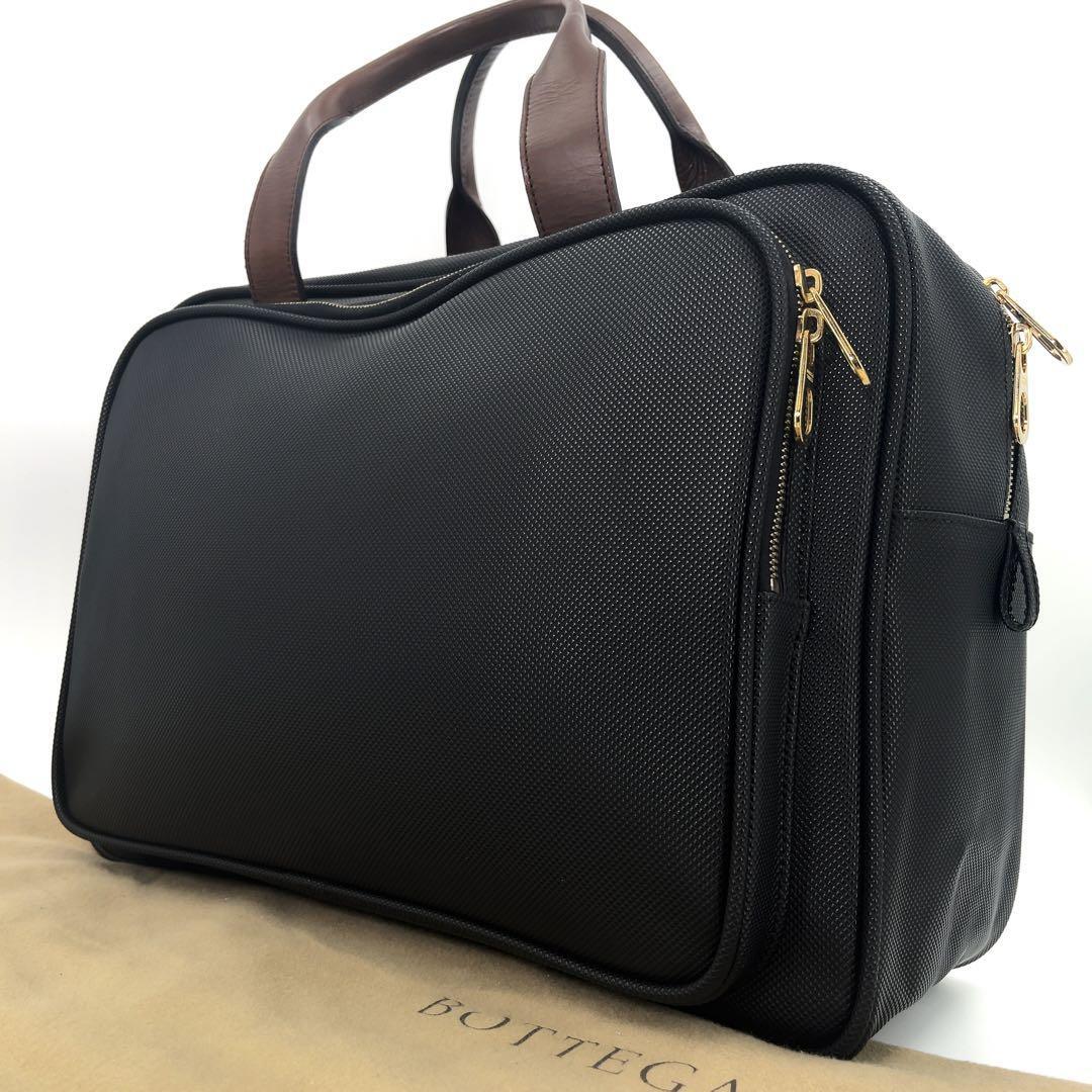 【美品】ボッテガヴェネタ　マルコポーロ トラベルバッグ　NERO ブラック BOTTEGAVENETA 　旅行カバン　鞄　レザー　革　ボストンバッグ_画像2