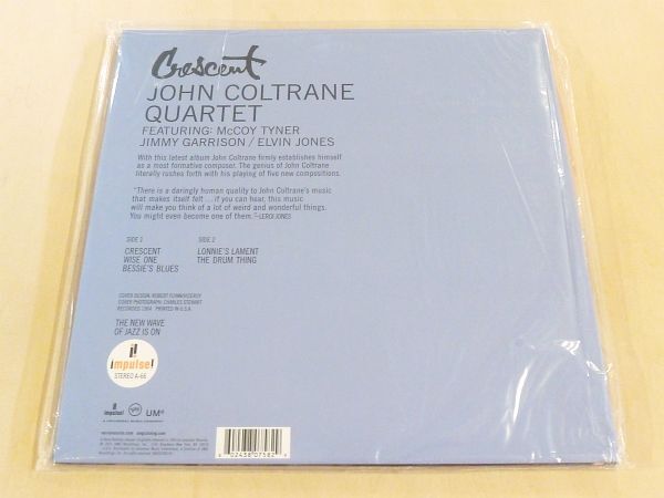 未開封 ジョン・コルトレーン Crescent 限定Acoustic Soundsマスタリング高音質180g重量盤LP John Coltrane Elvin Jones McCoy Tyner_画像2
