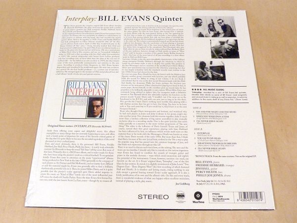 未開封 ビル・エヴァンス Interplay 限定復刻180g重量盤LPボーナス1曲追加 Bill Evans Quintet Freddie Hubbard Jim Hall Percy Heath_画像2