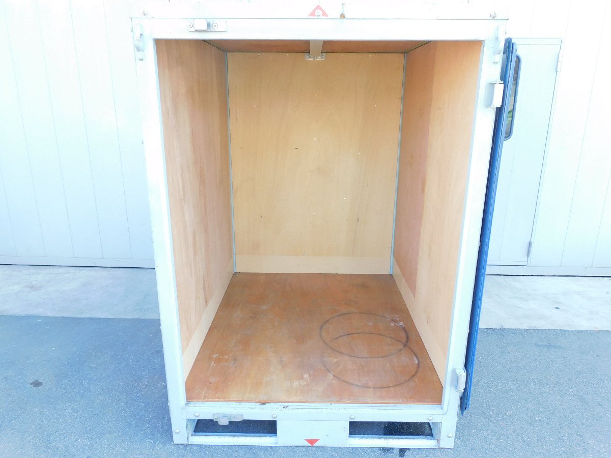 * shop front pickup limitation!1000 jpy start outright sales!*ume navy blue container warehouse *S type * construction * public works site for warehouse / prefab / storage room * used *⑨