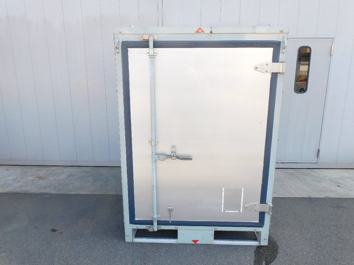 * shop front pickup limitation!1000 jpy start outright sales!*ume navy blue container warehouse *S type * construction * public works site for warehouse / prefab / storage room * used *⑨