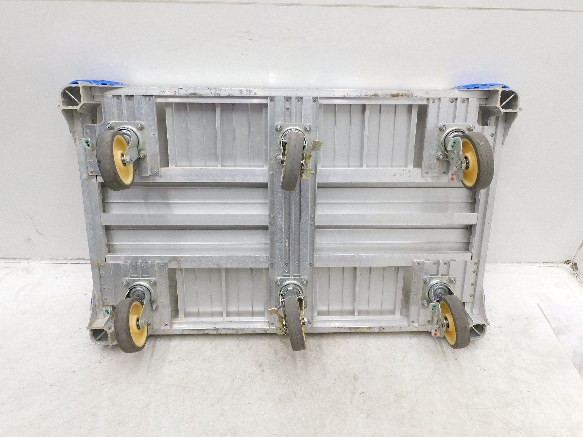*1000 jpy start!*2 pcs. set nakao aluminium alloy made flat cart AHK-1*aru lock Carry 6 wheel car * transportation * used [ juridical person limitation delivery! gome private person un- possible ]