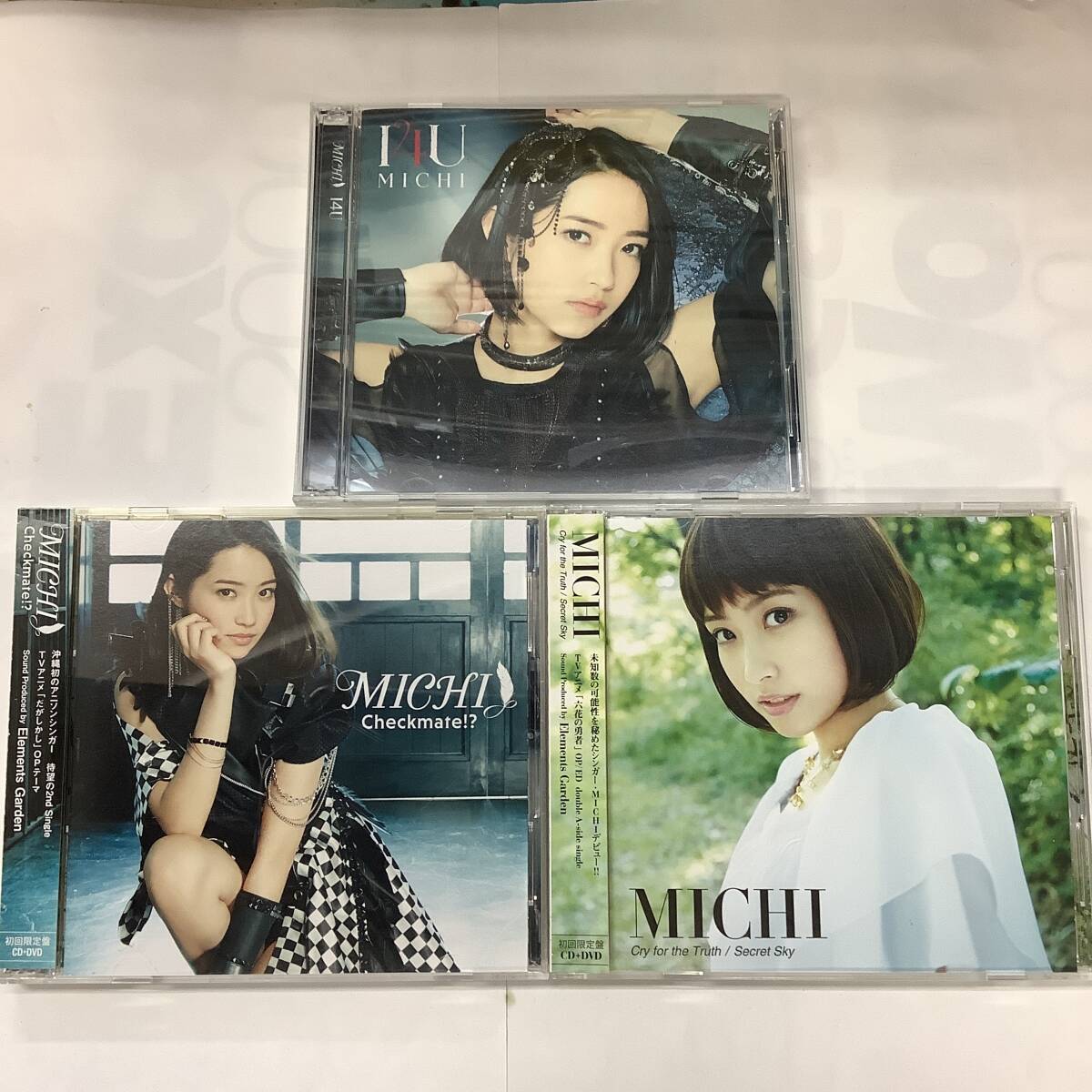 MICHI 3CD+DVD 全て初回限定盤 Checkmate!? I4U Cry for the Truth Secret Sky_画像1