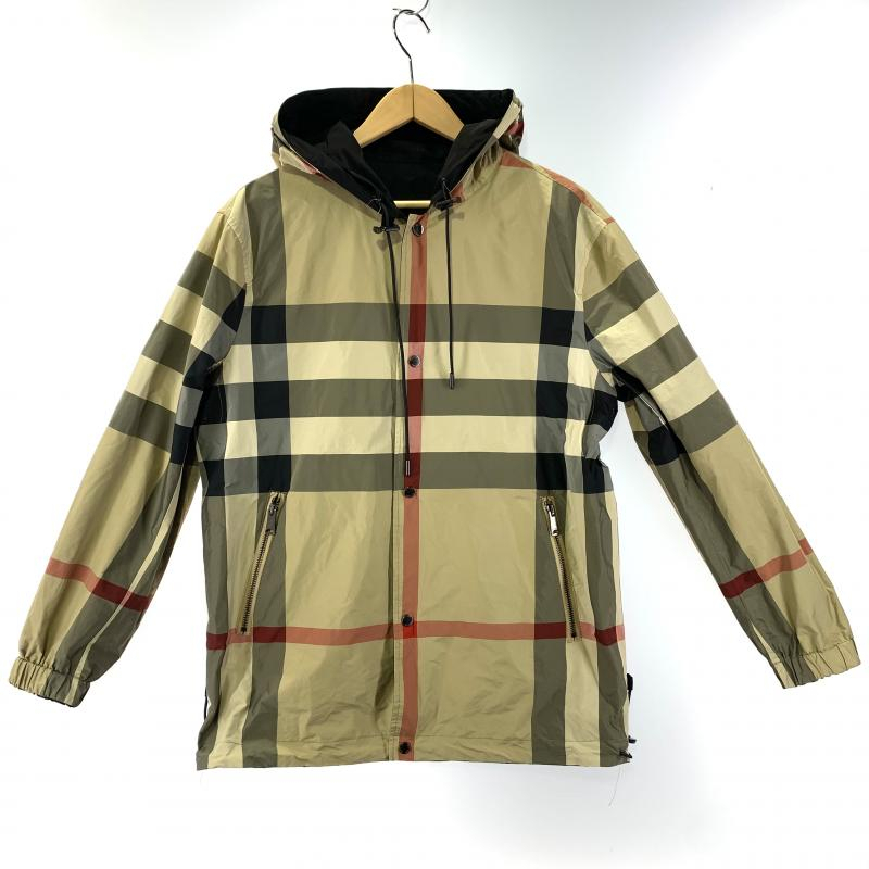 【中古】BURBERRY ノバチェックリバーシブルパーカー サイズS バーバリー スナップボタン ベージュ 8025678[240019446277]_画像3