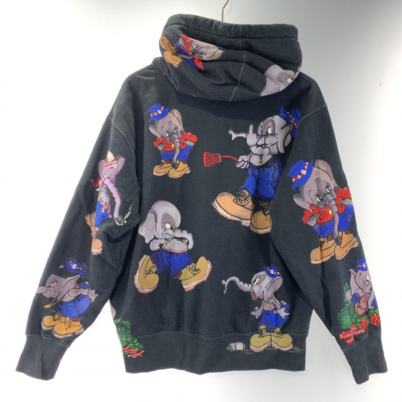 【中古】Supreme 22AW Elephant Hooded Sweatshirt サイズS シュプリーム ブラック エレファントフーデッド[240019453502]_画像2