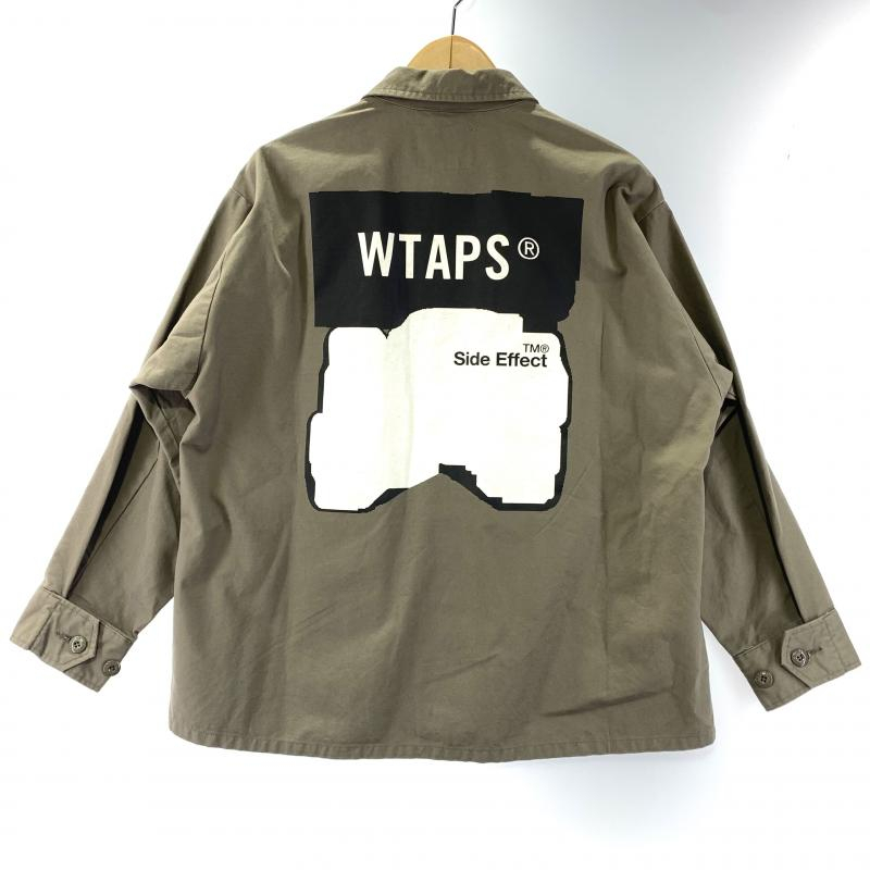 【中古】WTAPS 19AW JUNGLE LS SHIRT サイズ1 ダブルタップス オリーブ Side Effect 192WVDT-SHM03[240019453758]_画像2