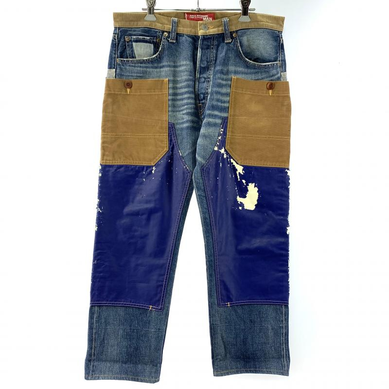 【中古】JUNYA WATANABE MAN×LEVIS リメイクデニムパンツ サイズXS W34 ジュンヤワタナベマン リーバイス JWXX WI-P901[240019454250]_画像1