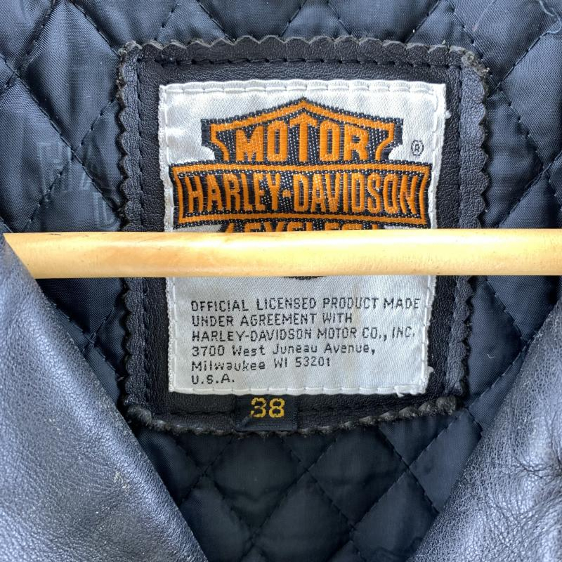 【中古】Harley Davidson　レザーライダースジャケット　サイズ38 ブラック ハーレーダビッドソン[240017610201]_画像5