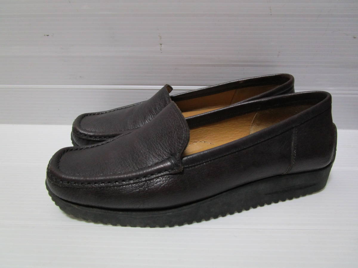  редкость!90s Vintage! быстрое решение!BALLY Bally дамский кожа туфли без застежки Loafer Raver подошва темно-коричневый серия 36 1/2 E Италия производства 