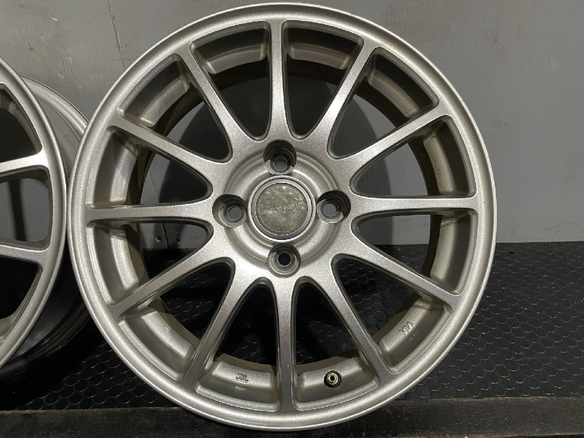 BS BRIDGESTONE ECO FORME SE-10 エコフォルム 社外ホイール 15インチ 4本 5J4HPCD100+39 アクア ヤリス ヴィッツ等　(MHA185)_画像3