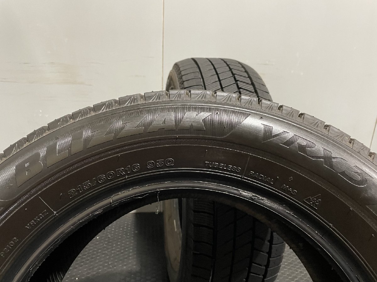 BS BRIDGESTONE BLIZZAK VRX3 215/60R16 16インチ スタッドレス 2本 22年製 バリ溝 マークX エスティマ クラウンロイヤル等　(MTP198)_画像6