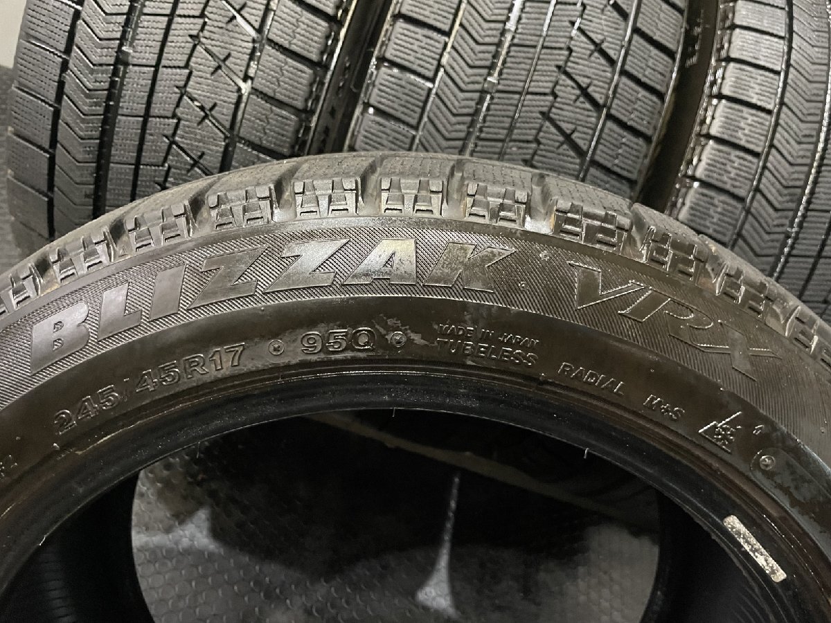 BS BRIDGESTONE BLIZZAK VRX 245/45R17 17インチ スタッドレス 4本 バリ溝 ベンツ/Eクラスステーションワゴン等　(KTM048)_画像8