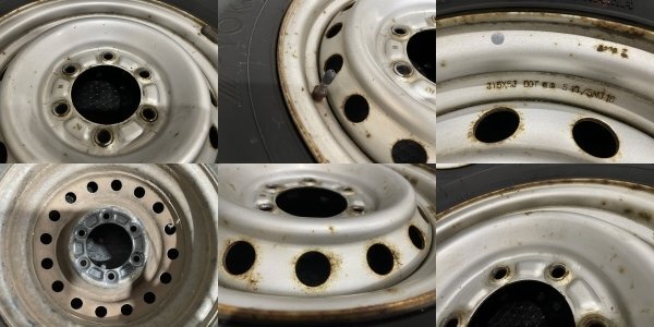 【YOKOHAMA LT151R 195/75R15 109/107L】夏タイヤ【トヨタ カムロード/トヨエース 純正ホイール 15インチ 5J6HPCD139.7】バリ溝　(MTB556)_画像6