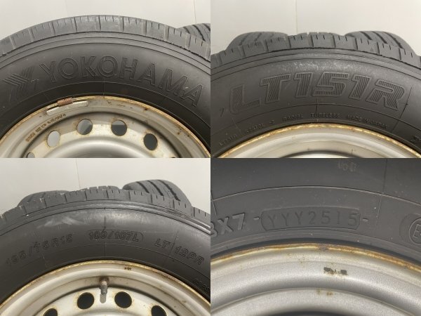 【YOKOHAMA LT151R 195/75R15 109/107L】夏タイヤ【トヨタ カムロード/トヨエース 純正ホイール 15インチ 5J6HPCD139.7】バリ溝　(MTB556)_画像10