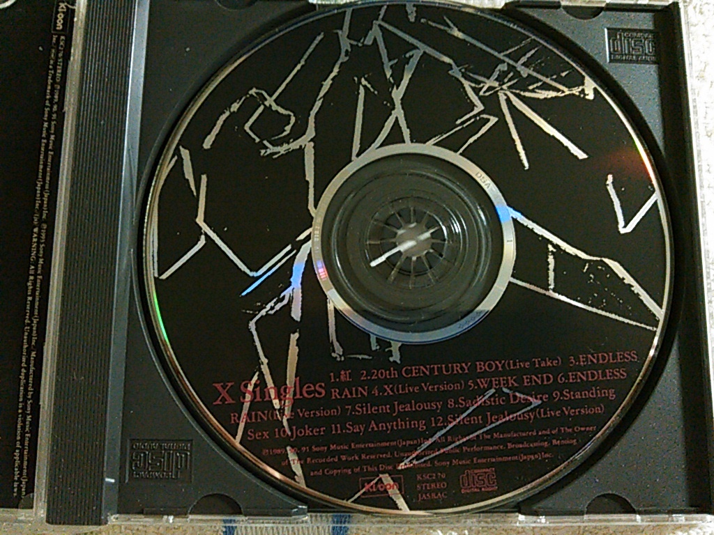 X JAPAN SINGLES シングルス ベストCD【帯付!】☆送料無料! KSC2-70 エックス・ジャパン ベストアルバムの画像3