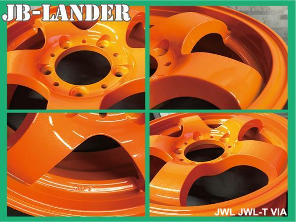 【ジムニー専用】JB-LANDER 16x5.5J 5H/PCD139.7 +22 オレンジ(AGITO Racing限定カラー) 1本_画像5