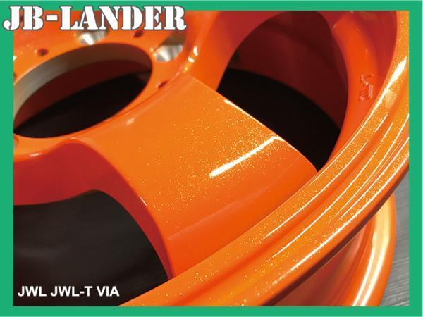 【ジムニー専用】JB-LANDER 16x5.5J 5H/PCD139.7 +22 オレンジ(AGITO Racing限定カラー) 1台分4本_画像6