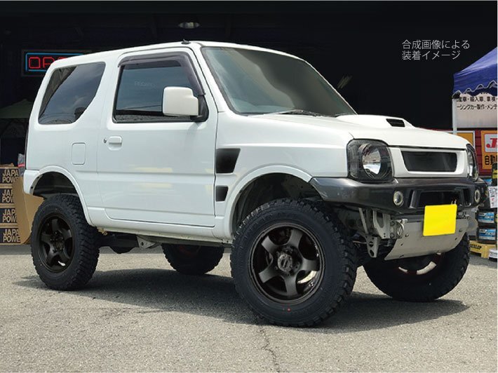 【ジムニー専用】JB-LANDER 16x5.5J 5H/PCD139.7 +22 艶消しブラック(AGITO Racing限定カラー) 1台分4本_画像2