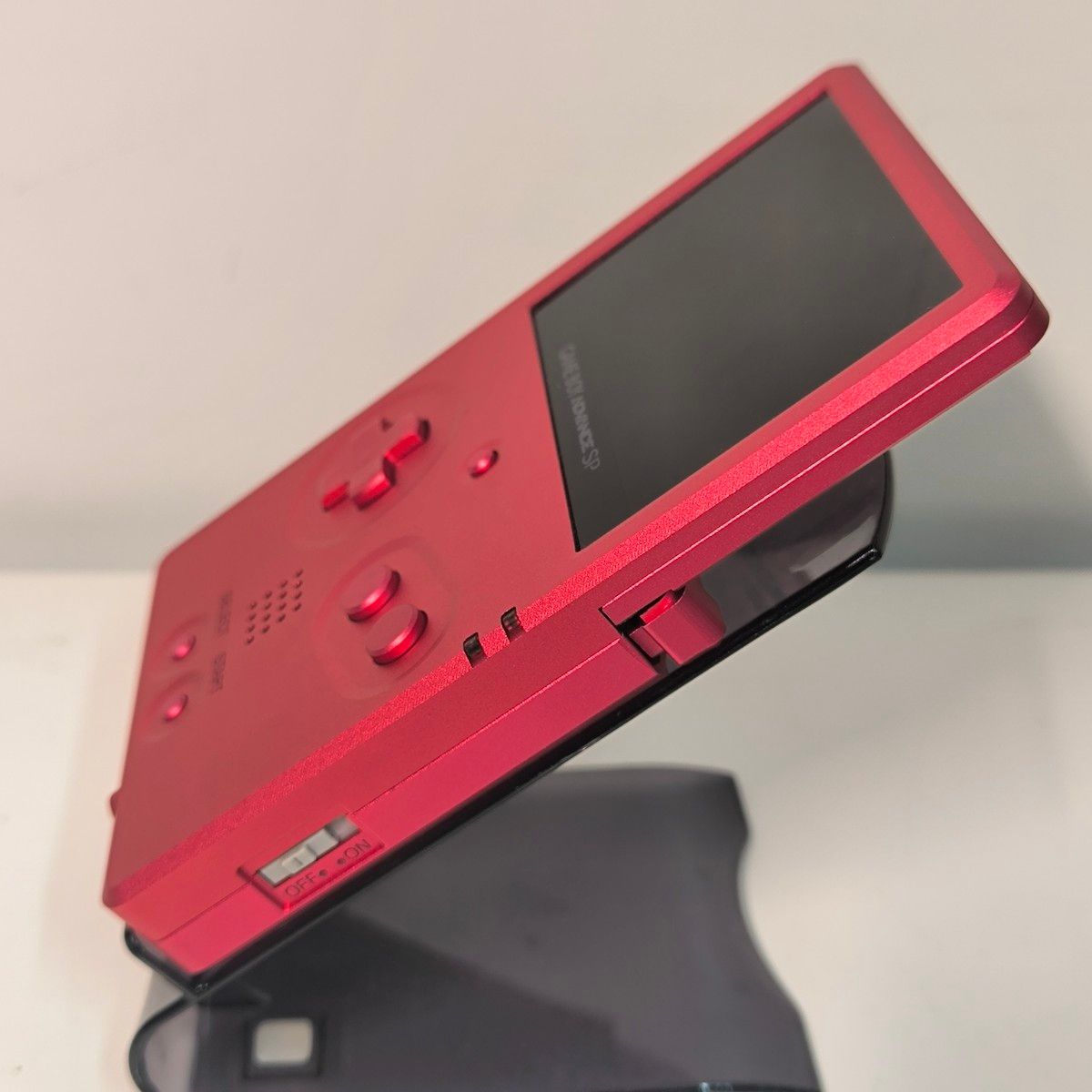 ゲームボーイアドバンスSP 非折りたたみ メタルシェル IPS液晶 OSDメニュー搭載 USB充電 イヤホンジャック レッド