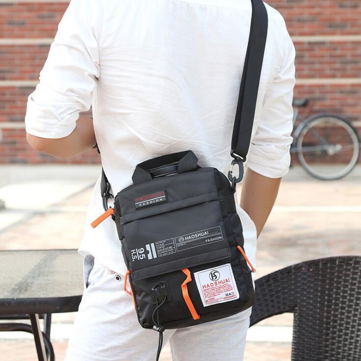 1円～ ショルダーバッグ (F283) メンズバッグ ナイロン バッグ 防水バッグ スポーツバッグ 斜めがけ 防水 多機能 鞄 メンズバッグ 黒の画像1