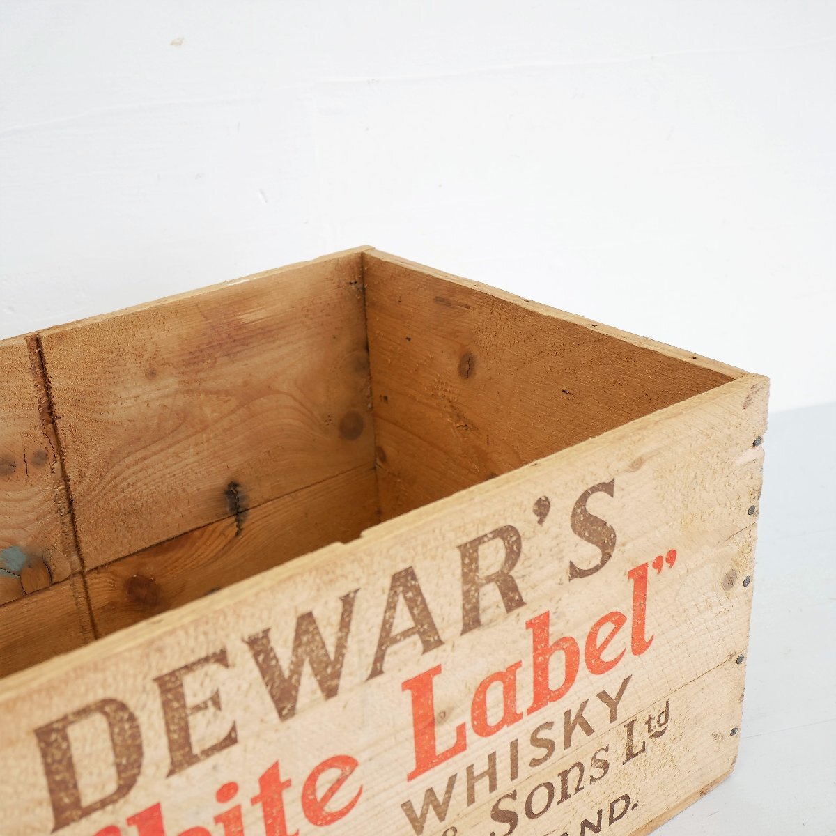 ヴィンテージ DEWAR'S White Label 木箱 【#5488】スコッチウイスキー デュワーズ ホワイトラベル アンティーク ウッドボックス WOOD BOX_画像7