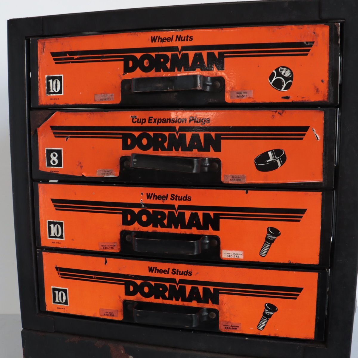 ヴィンテージ 50s DORMAN キャビネット【#5505】アメリカ ドーマン メタル製 パーツ 工具 店舗什器 インダストリアル ガレージ USA_画像5