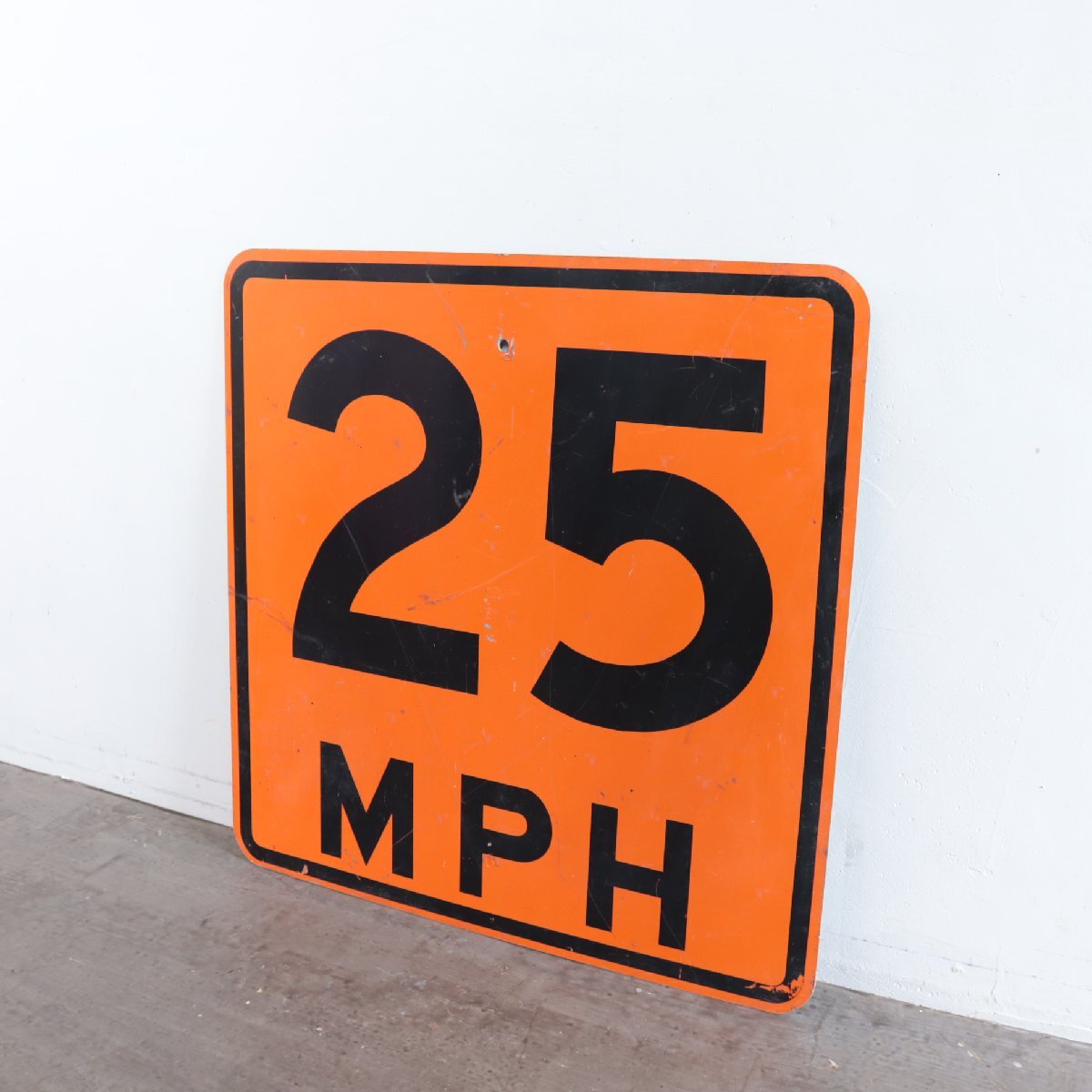アメリカ ヴィンテージ ロードサイン【#4229】速度制限 道路 標識 看板 ストリート ディスプレイ インダストリアル ガレージ USA 雑貨_画像3