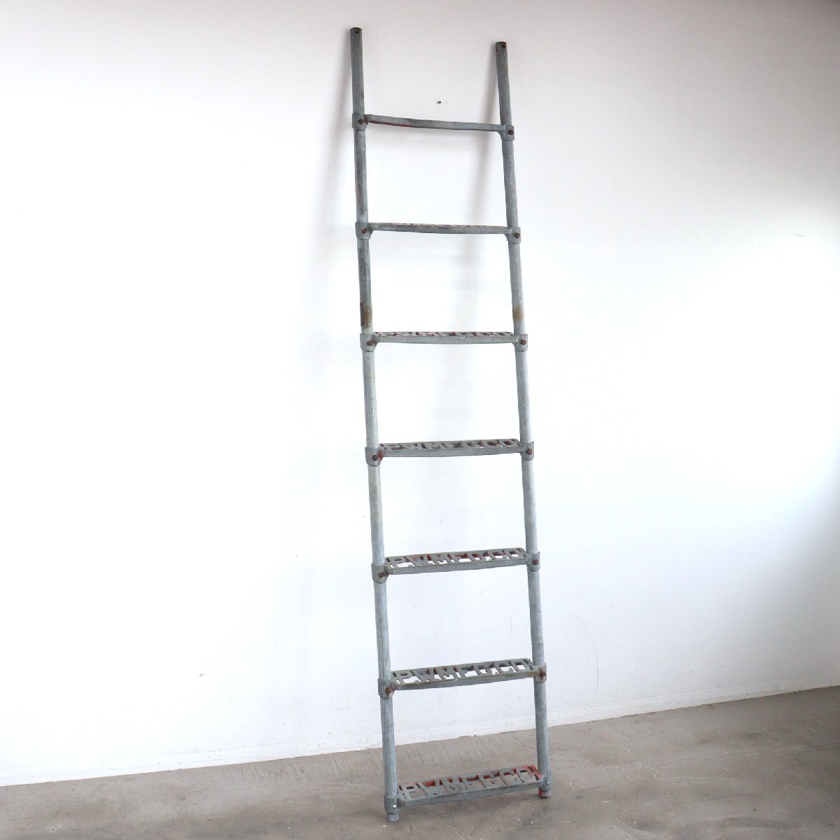 1920s~30s America Vintage metal ladder / ladder ..ladder ladder display store furniture antique USA #602-100-65-322