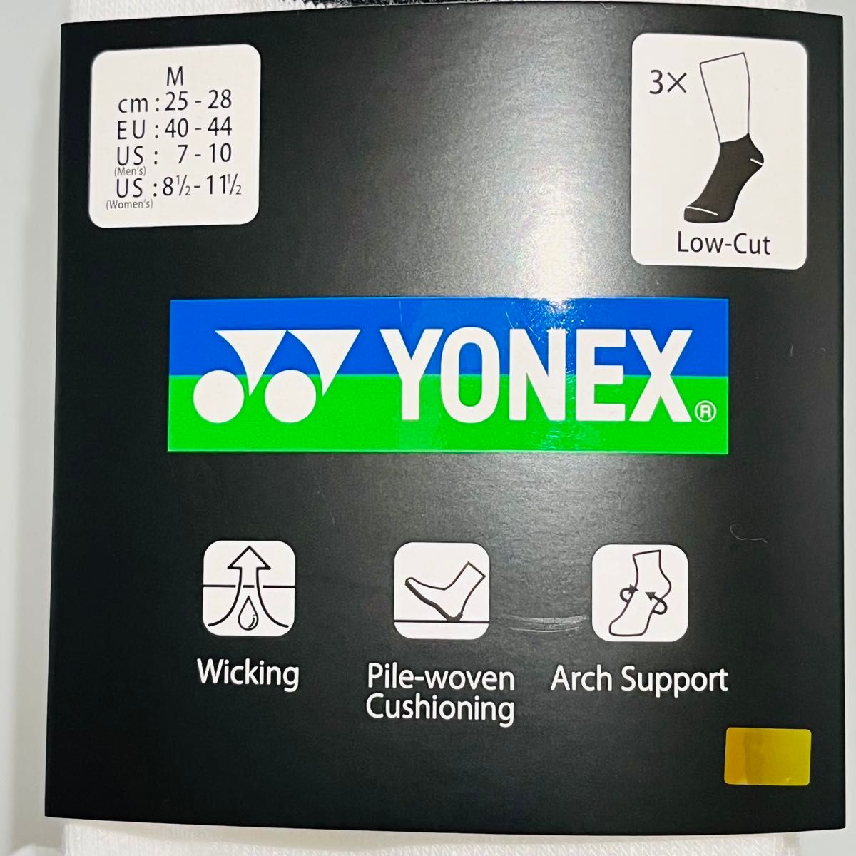 【匿名発送】 新品 YONEX ヨネックス スニーカーインソックス 3足組 25〜28cm テニス バドミントン メンズ 靴下