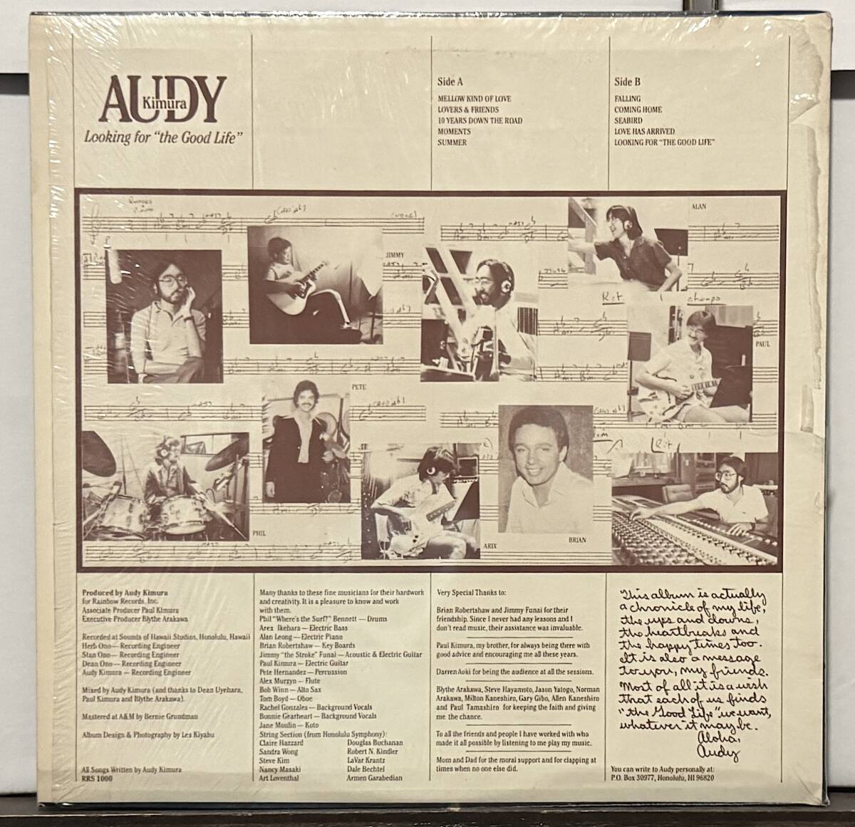 AOR Hawaii LP Mellow Hawaiian Audy Kimura/Looking For "The Good Life" ハワイレコード_画像2