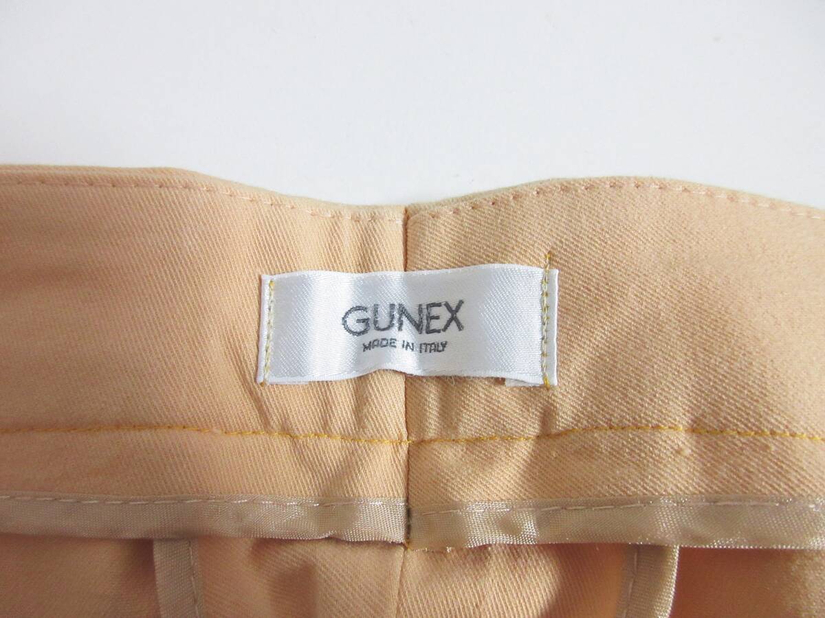 GUNEX グネックス ブルネロクチネリ ストレッチ センタープレス スラックス ロングパンツ レディース 44 大き目 オレンジ yg5712_画像4