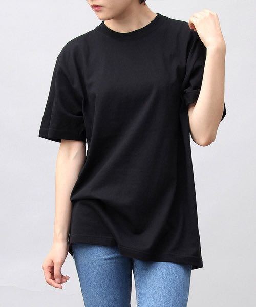 新品 ユナイテッドアスレ 5.6oz ハイクオリティ 無地 半袖Tシャツ ユニセックス 白 ホワイト 黒 ブラック 2枚 L_画像6