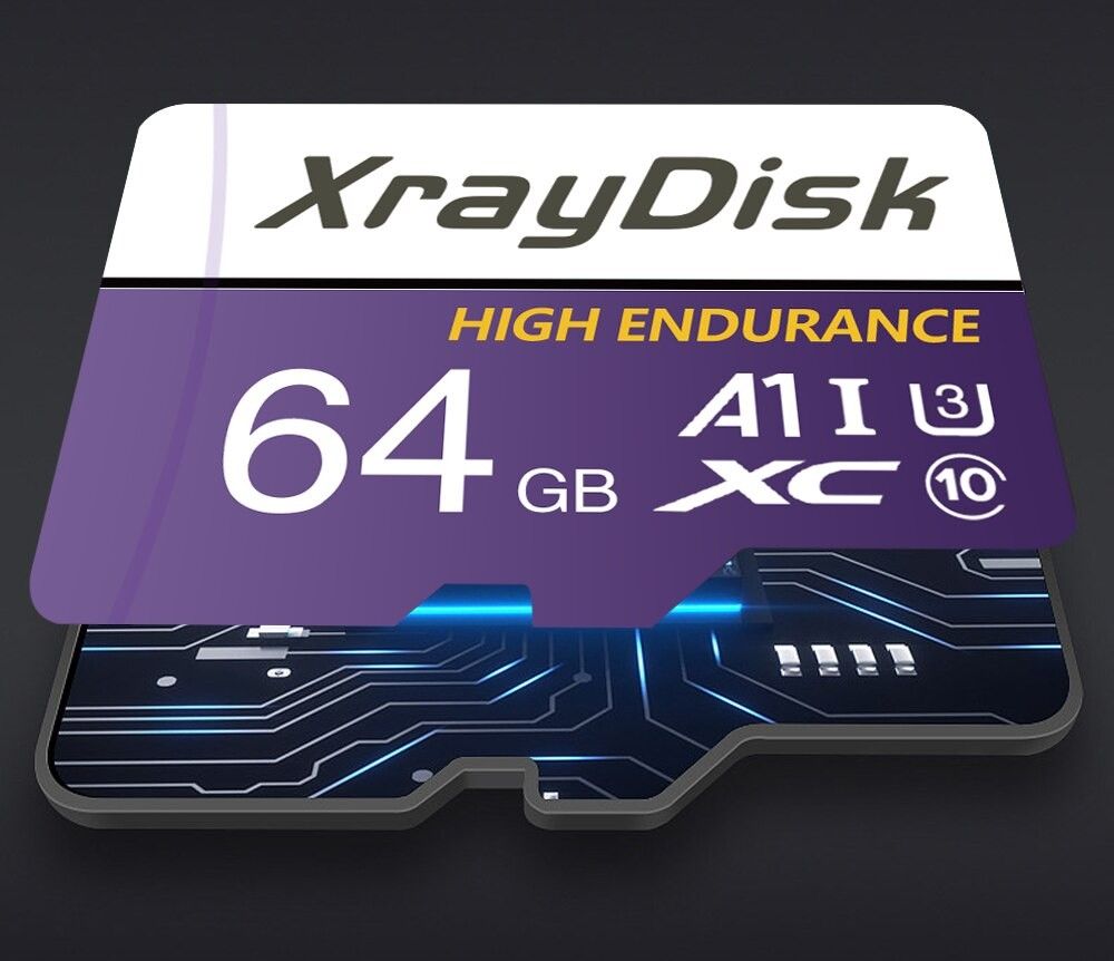 【XrayDisk 64GB】microSDcard マイクロSDカード 64GB アダプター付き ハイスピード